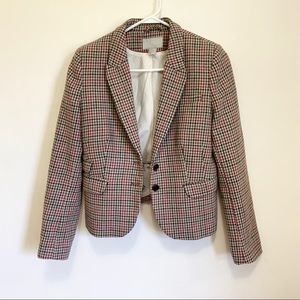 H&M Houndstooth Peplum Blazer size 12